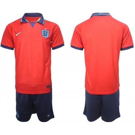 Men's England Blank Orange Away Soccer Jersey Suit