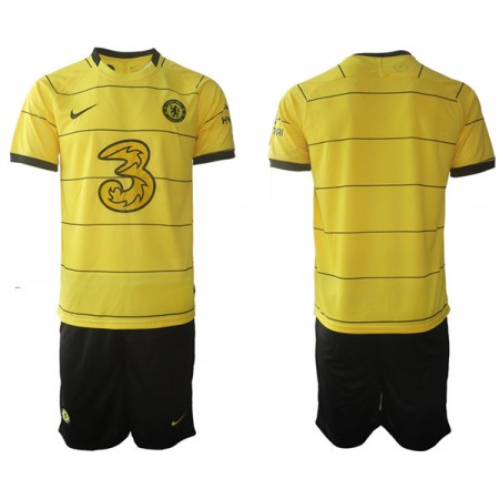 Men's Chelsea 2021/22 Yellow Away Soccer Jersey Suit