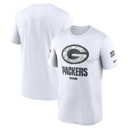 Men's Green Bay Packers Nike White 2024 Salute To Service Legend Performance T-Shirt