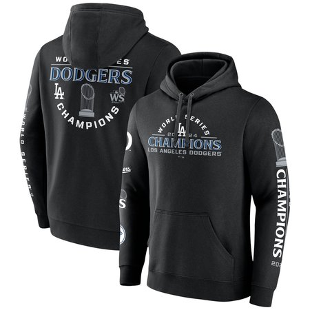 Men's Los Angeles Dodgers Black 2024 World Series Champions Hoodie